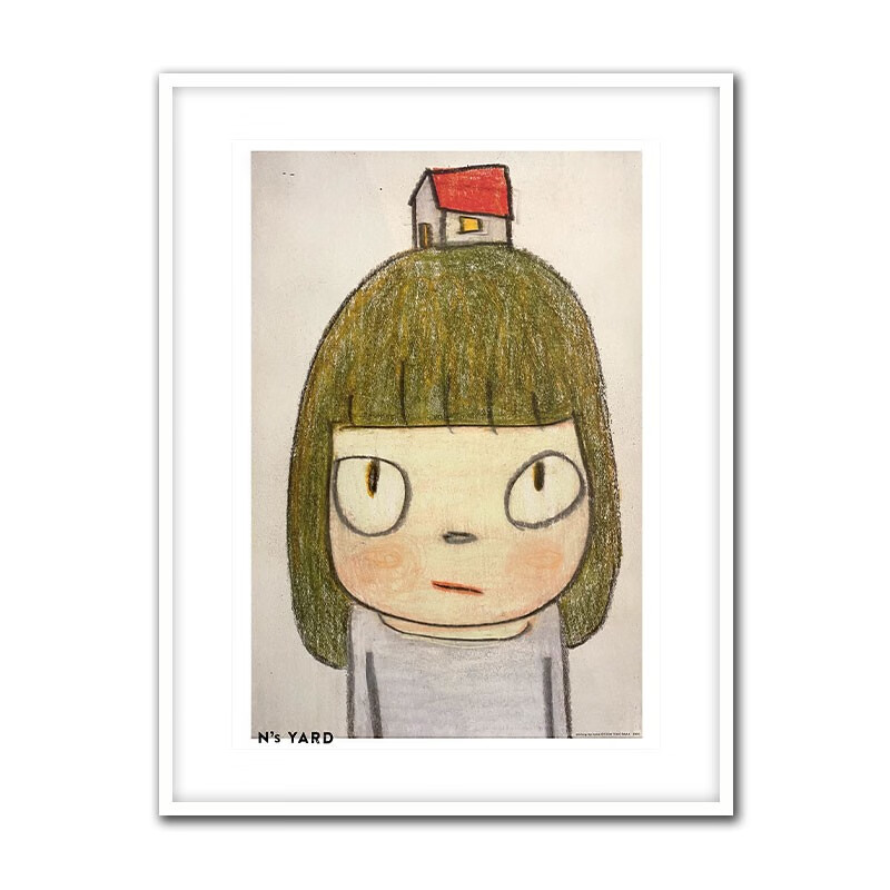 三为(sunwayart) 奈良美智-官方限定海报女孩竖幅ins风客厅装饰画51.