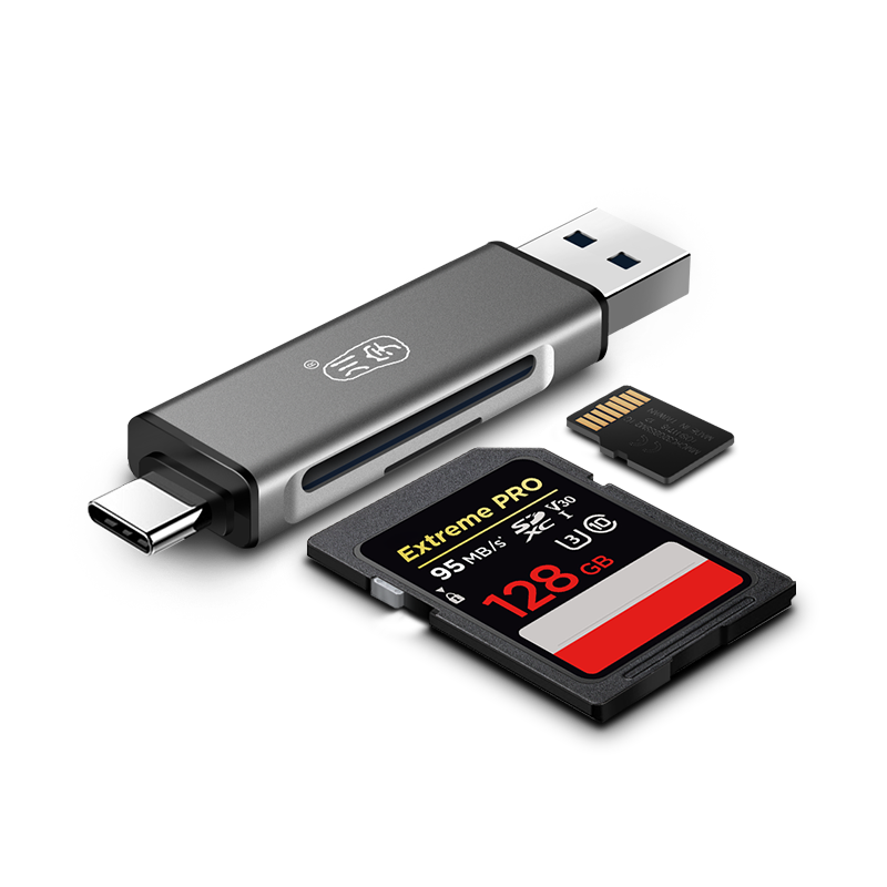 川宇USB-C3.0高速多功能合一手机读卡器Type-c接口安卓OTG 相机SD卡行车记录仪TF卡 USB3.0读卡器