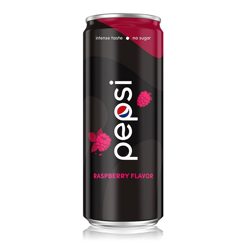 百事可乐无糖树莓味330ml*24听碳酸饮料罐装 蔡徐坤同款 pepsi百事