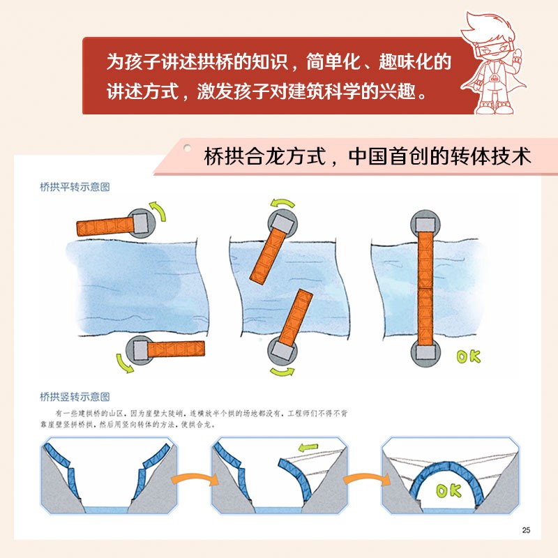 小小桥梁建筑师科学绘本·来建拱桥吧 中国原创桥梁科学绘本（精装）详情图