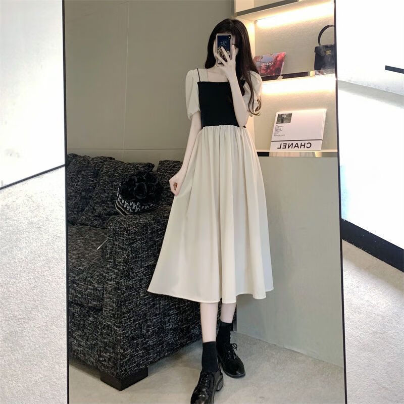 榕羽琦莲衣裙女士新款矮个子连衣裙夏季薄款赫本风气质别致裙子女20