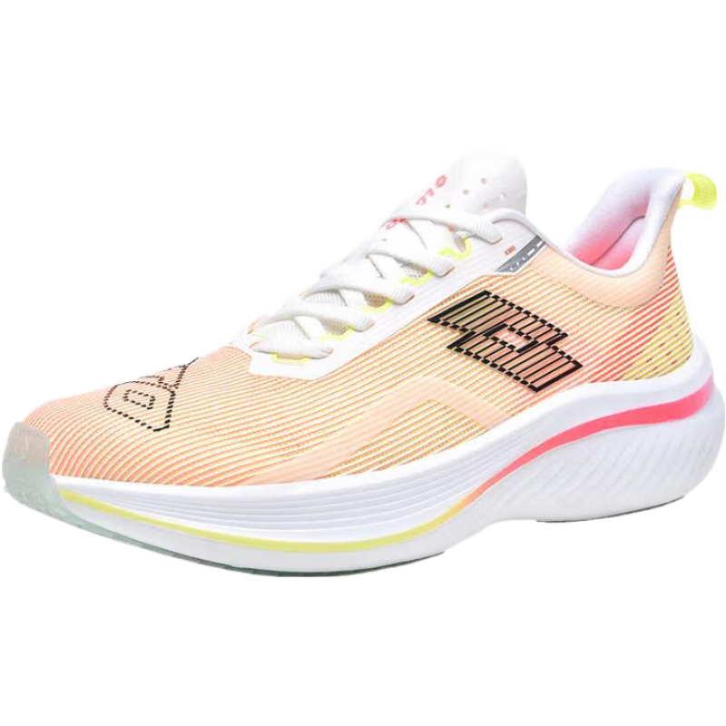 乐途（LOTTO）男鞋碳板跑步鞋男菱冻PRO秋季轻量专业马拉松减震透气运动鞋跑鞋 荧光红【男款】 42