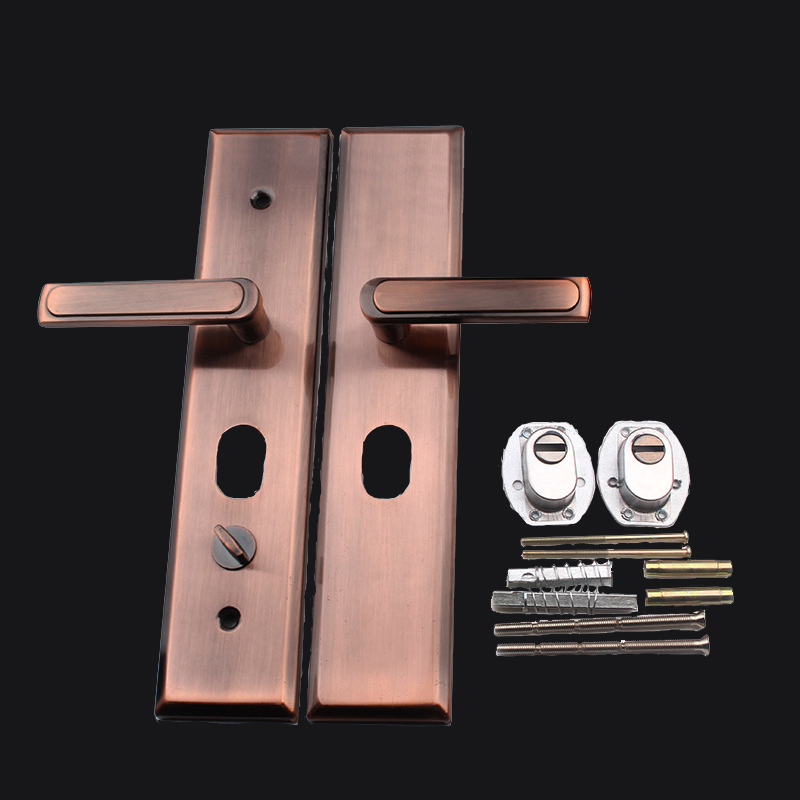 舰同款防盗门把手家用通用型加厚面板大门拉手老式入户门锁手柄配件