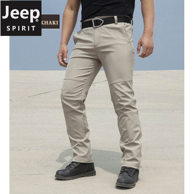 jeep吉普品牌店户外旅行工装裤登山战术裤男宽松大码徒步钓鱼打野裤