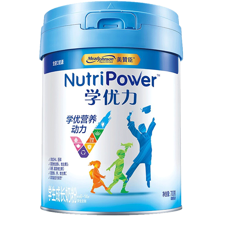 美赞臣学优力 学生奶粉学龄儿童dha营养乳粉700g(6-14岁) *1罐