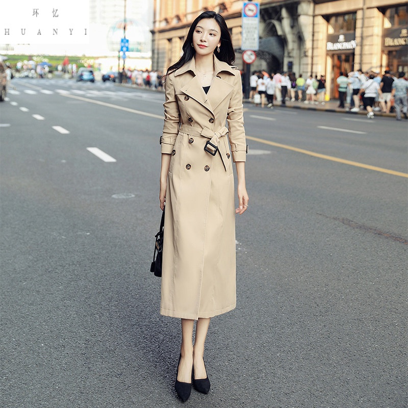 高档品牌轻奢女装风衣女2021年新款秋季英伦风气质修身大衣减龄外套