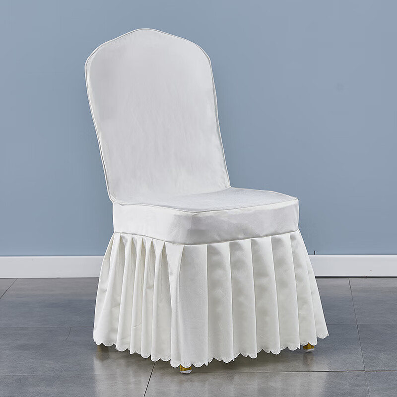 宴会餐椅套 酒店饭店宴会专用椅子套罩餐椅座椅凳子板凳木椅 米白色