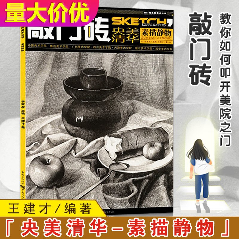 王建才素描书央美清华敲门砖素描静物组合经典自学入门到精通基础教程教材全素材结构临摹杨建