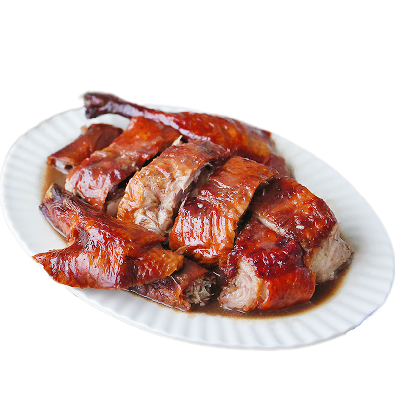 粵膳三千味正宗廣式燒鴨2.5斤+整只燒鴨烤鴨聚餐送禮熟食燒臘加熱即食