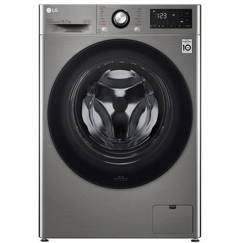 LG洗烘一体洗衣机 10公斤全自动直驱变频滚筒 智能蒸汽除菌 大容量洗涤烘干 洗衣机 蒸汽除菌 FR10PY4  10公斤碳晶银