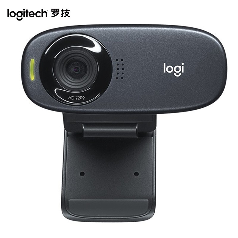 罗技（Logitech）C310高清网络摄像头 USB笔记本台式机摄像头 主播直播视频通话麦克风 灰色