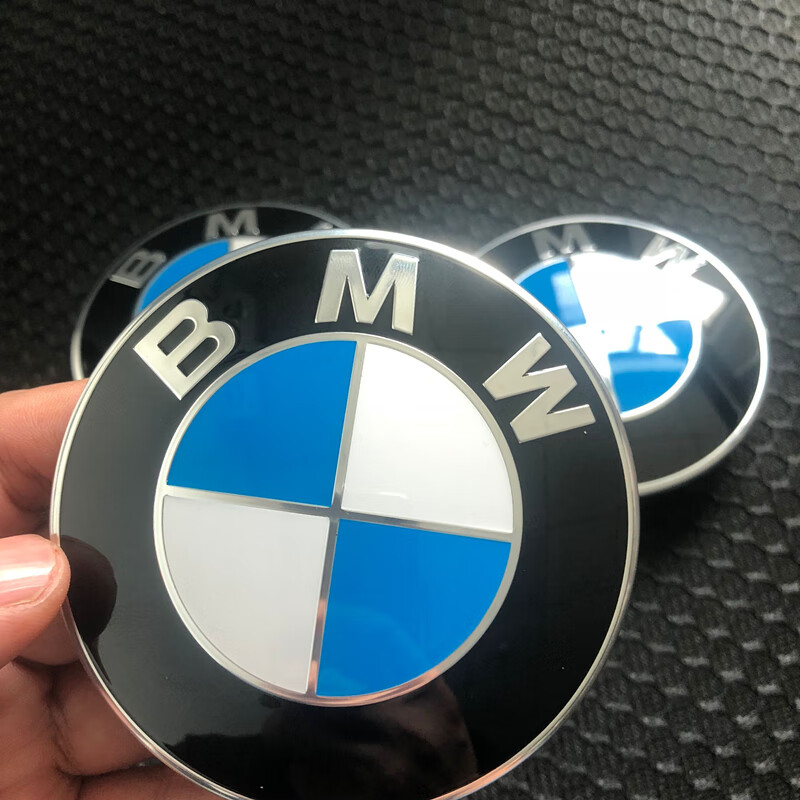 七抒宝马车标x5蓝白标志e53 e70 f15 g05前引擎机盖标后车尾箱轮毂盖