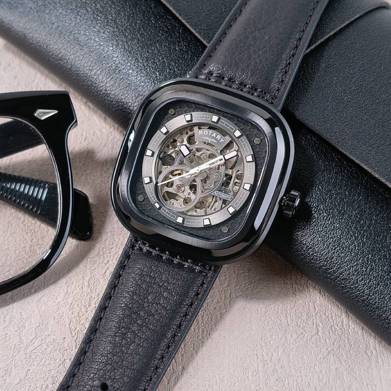 Rotary英国格林威治手表男士腕表全自动镂空机械表男表送男生情人节礼物 GS00014/30