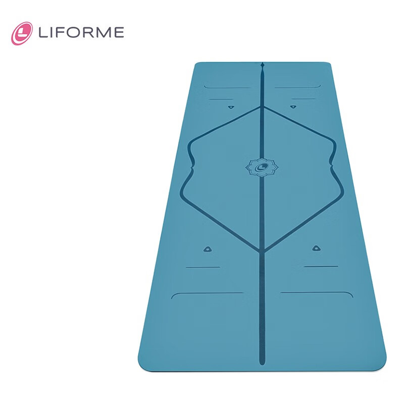 liforme瑜伽墊女吸汗防滑加寬加長(cháng)加厚土豪墊天然橡膠無(wú)味專(zhuān)業(yè)健身墊 經(jīng)典藍色 4mm厚度
