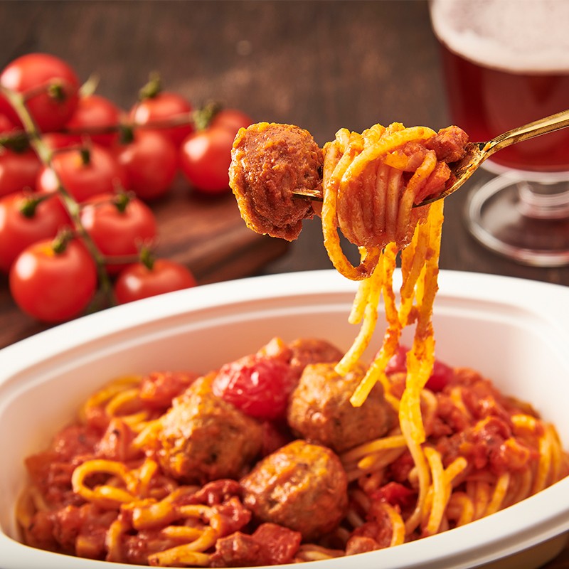 圃美多pulmuone番茄肉丸意大利面290g1人食盒装方便面微波意面