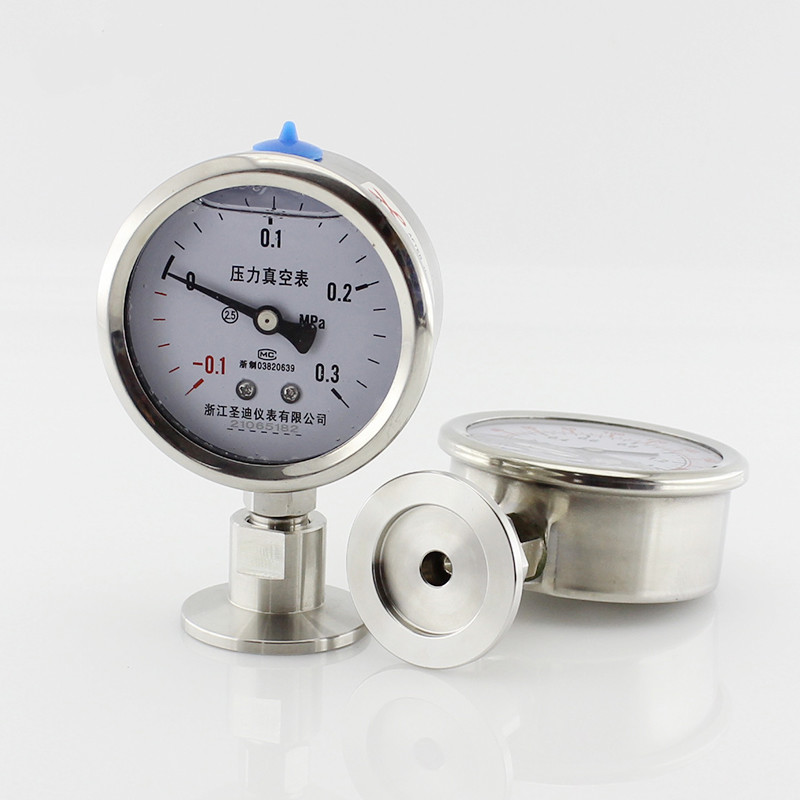 恩宝乐令304不锈钢kf真空压力表快装负压压力表卡盘卡箍接头kf16kf2