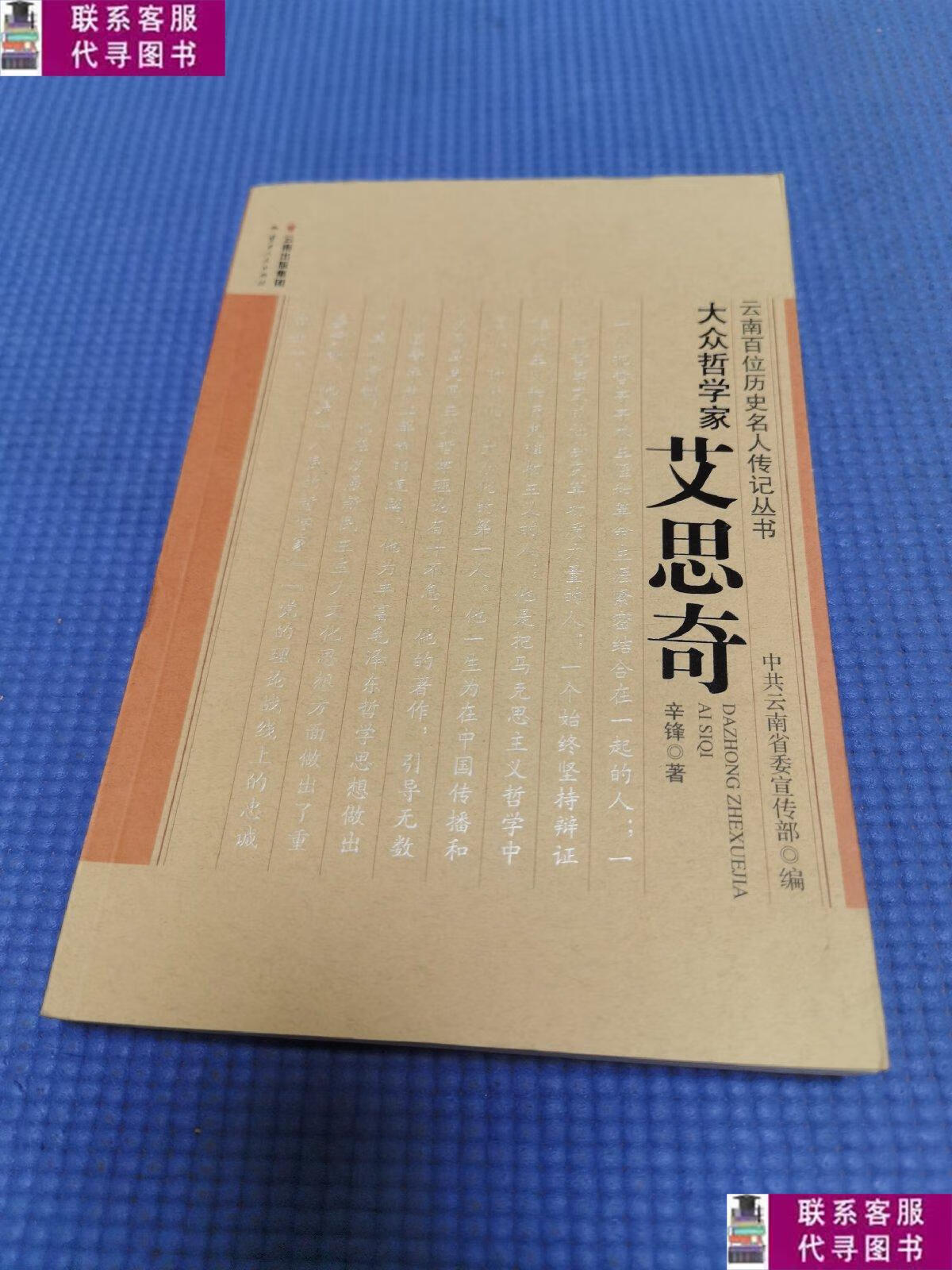 【二手9成新】大众哲学家——艾思奇(全新) /辛峰 云南人民出版