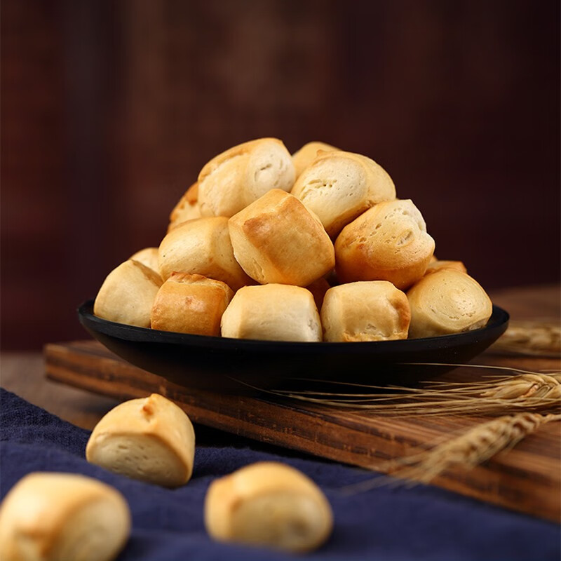 雁门郡纯碱烤馍馍片小馍丁烤馍馒头烤馍原味干馍馍早餐烤馍丁 小馒头1