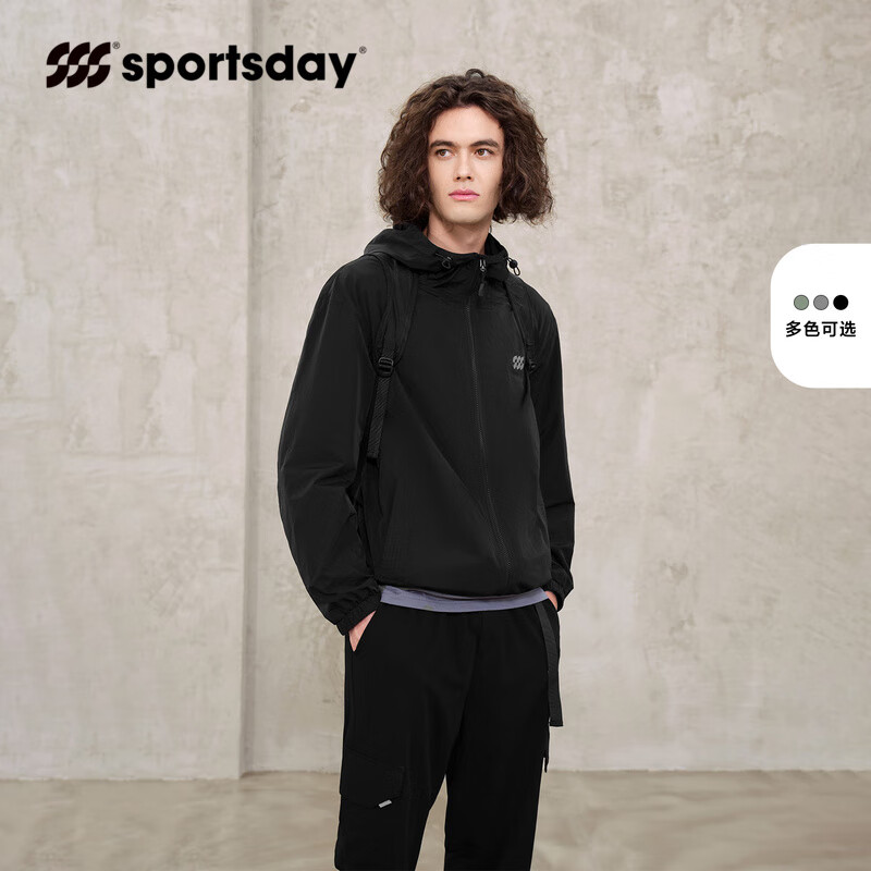海澜之家sportsday夹克男23年户外高领口连帽冲锋衣外套男春季hwjaw1y