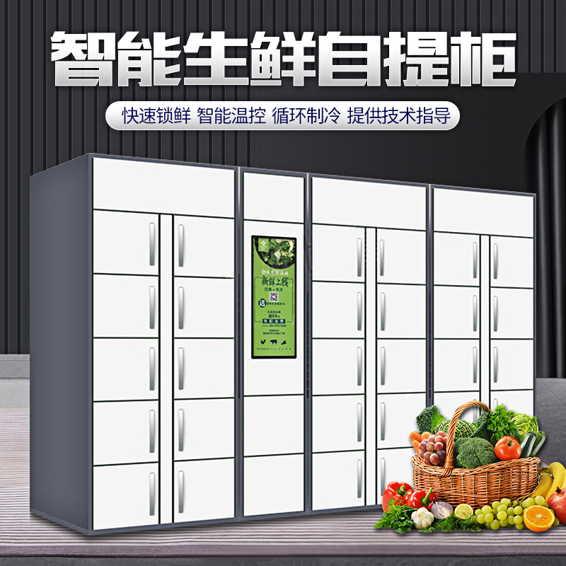 鲜冷冻自提柜配送自提电子制冷柜自动贩卖机厂家 智能生鲜自提柜主柜