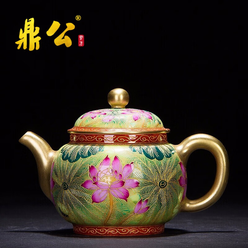 重工珐琅彩茶壶送朋友掐丝珐琅功夫茶具彩家用