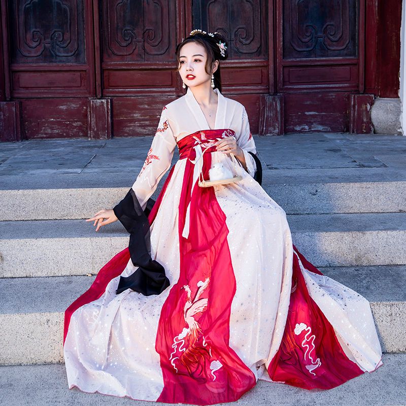 成人女夏季仙气唐装日常改良唐朝齐胸襦裙仙服套装中国风贵妃 汉服 xs