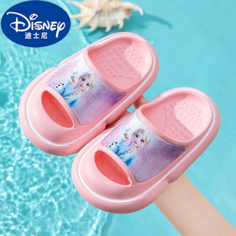 迪士尼(disney)爱莎公主儿童凉拖鞋夏季女童公主时尚外穿鞋室内居家软