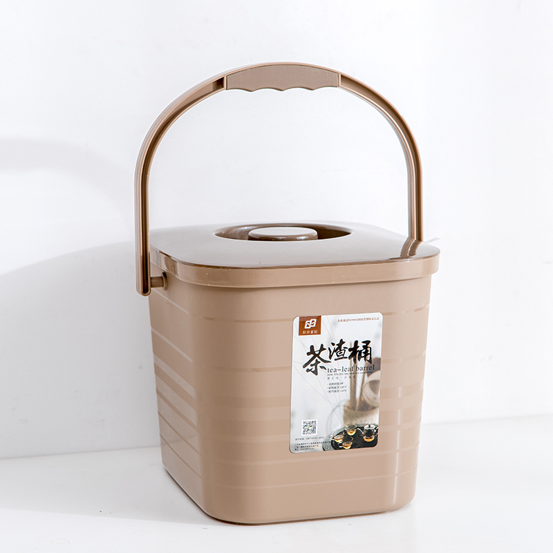 茶渣桶家用矮小加厚塑料废水桶垃圾过滤排水桶功夫茶具配件茶盘 塑料茶桶