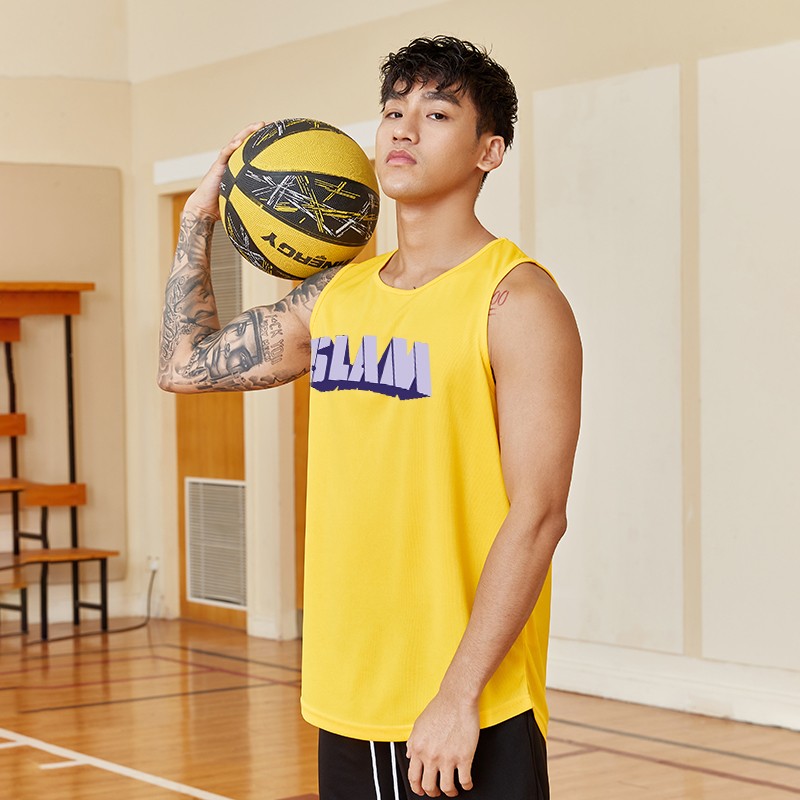TAKE MOVE美式篮球运动背心男宽松网眼透气速干无袖坎肩球衣投篮服夏体育生 橙色 XL/175-180cm,170斤