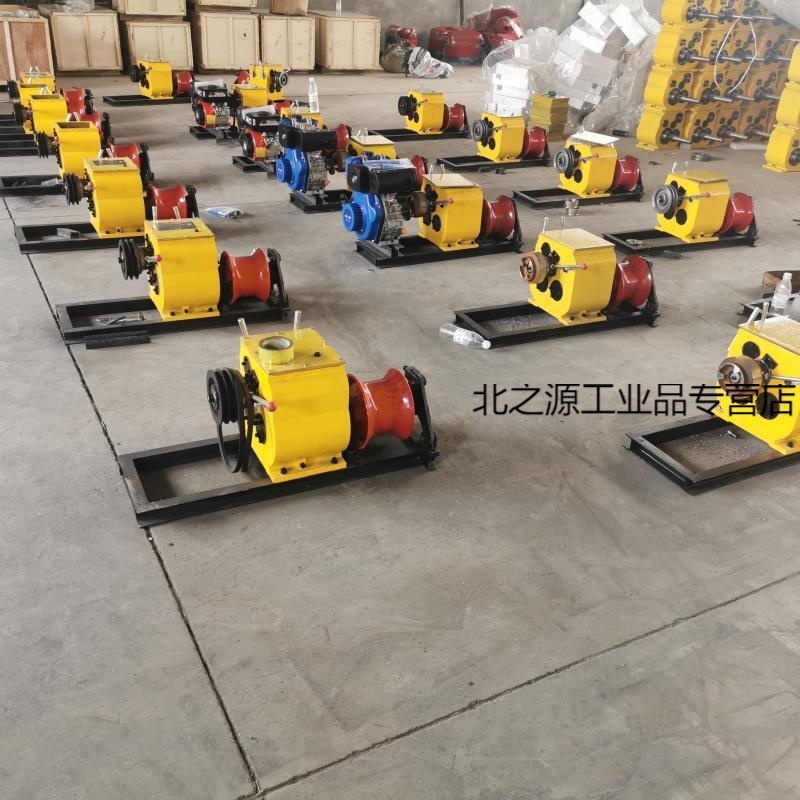 千石机动绞磨机5吨柴油电力绞磨3t电缆牵引机绞磨卷扬机10t 3t无动力