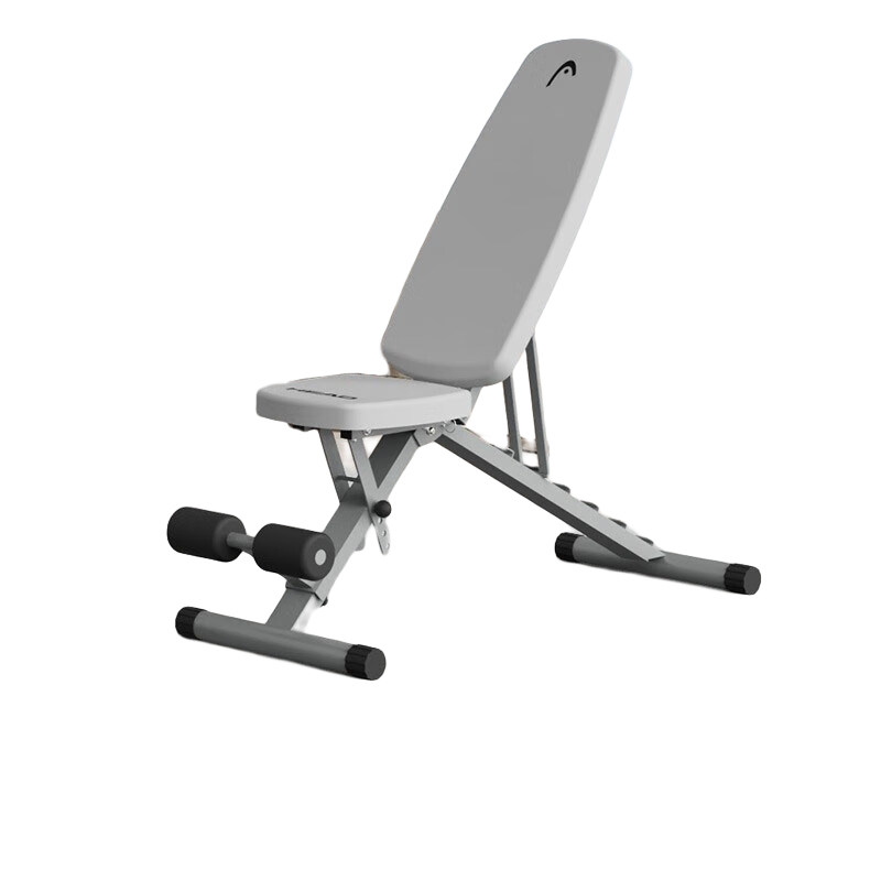 海德（HEAD）仰臥板啞鈴凳多功能腹肌臥推凳健身椅仰臥起坐輔助器 限定款/質(zhì)感灰/全折疊/7檔調(diào)節(jié)