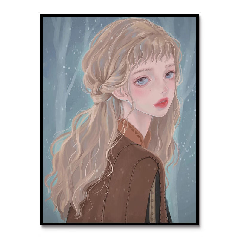 动漫十二星座女孩 射手 白羊 双子座数字油画卧室背景墙装饰 110715