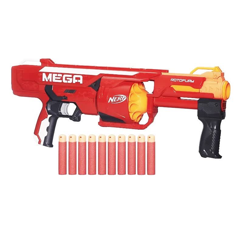 孩之宝nerf热火软弹枪 mega 超级战士发射器 儿童男孩玩具礼物 手动