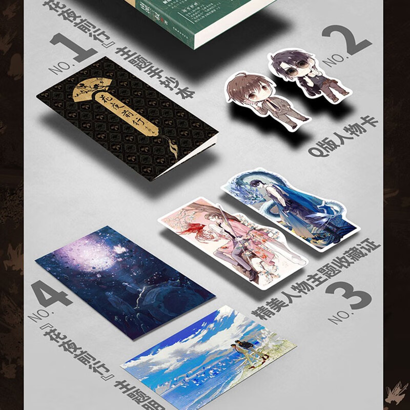 盗墓笔记南派三叔全套花夜前行【附赠手抄本+明信片+收藏证+人物卡】主图1