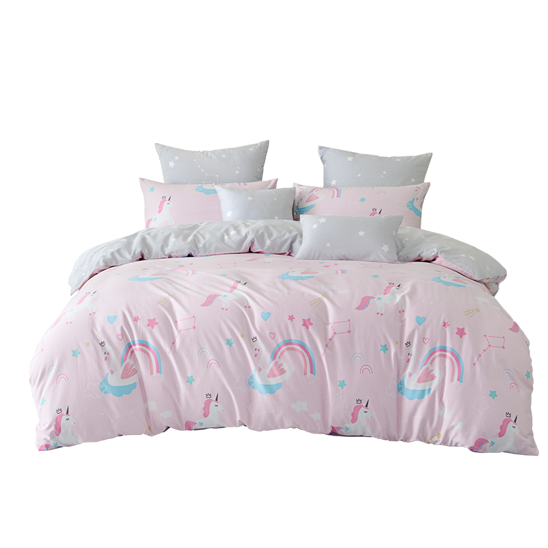 水星家纺 纯棉四件套宿舍学生被套床单枕套全棉儿童套件床上用品1.5米床（200*230cm）天使乐园