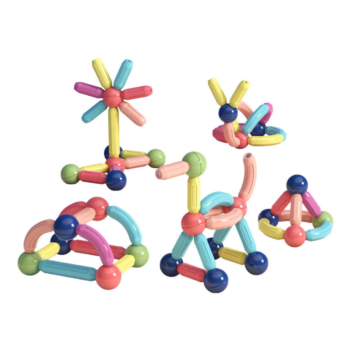 星涯優(yōu)品 兒童節禮物磁力棒大顆粒積木拼搭玩具早教磁鐵磁力片3-6歲男女孩 純磁力棒32個(gè)+工程車(chē)14件套+收納盒