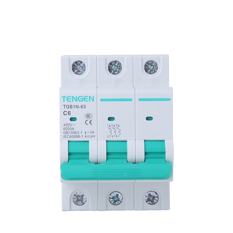 天正电气(tengen) 空气开关 tgb1n-63 3p c2 小型断路器 总闸总开关 -