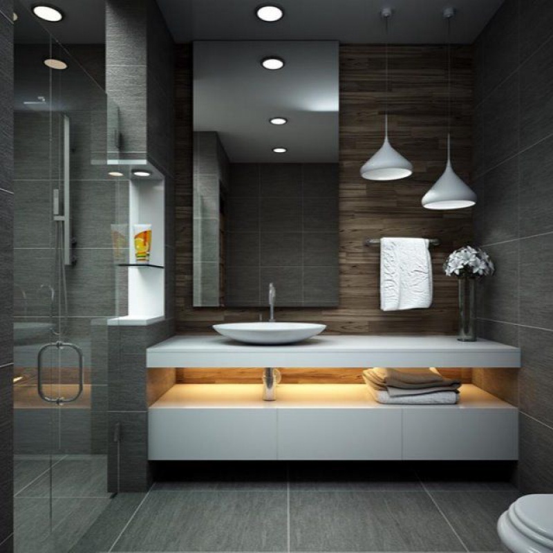 目赖简约现代酒店浴室柜组合卫浴柜台上盆挂墙吊柜实木卫生间洗柜 80