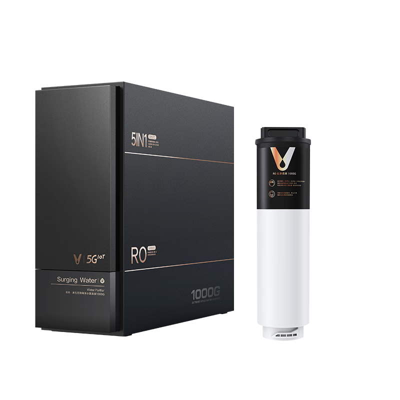 ���ף�VIOMI����ˮ��1000G˫��ˮ ���� ��������ʽ����ˮ��ˮ�� ��ͨ�� 5�곤ЧRO 6����㾫�� һ��ˮЧ ֱ��ˮ ��6�������о��ɹͼ��2������о �ֻ�APP+����ˮ��ͷ����ˮ��