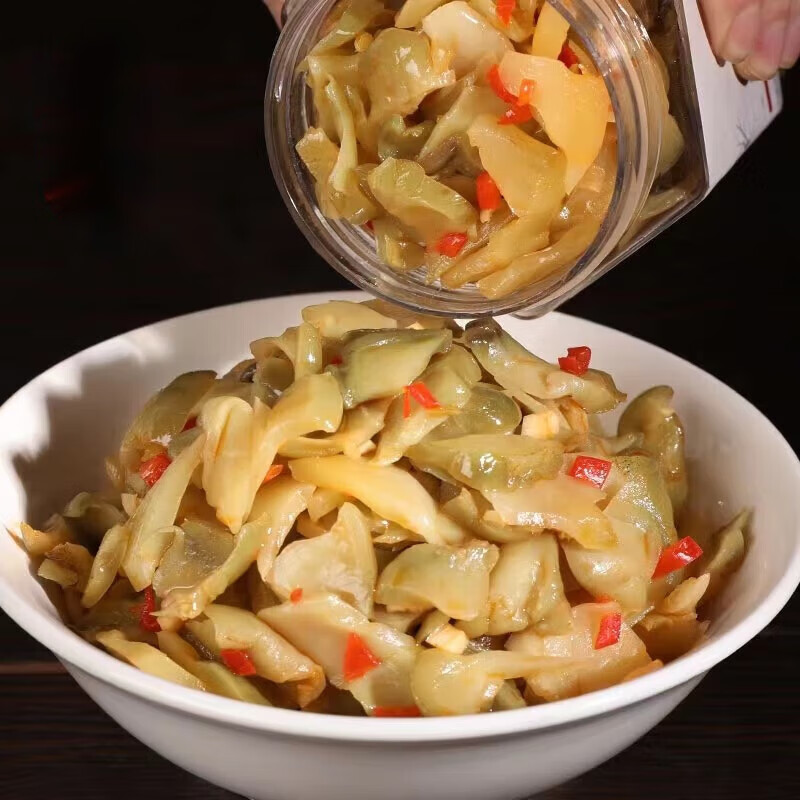 美朝福脆爽榨菜皮下饭腌制酱菜咸菜泡菜下饭菜280g/瓶装 脆爽榨菜280g