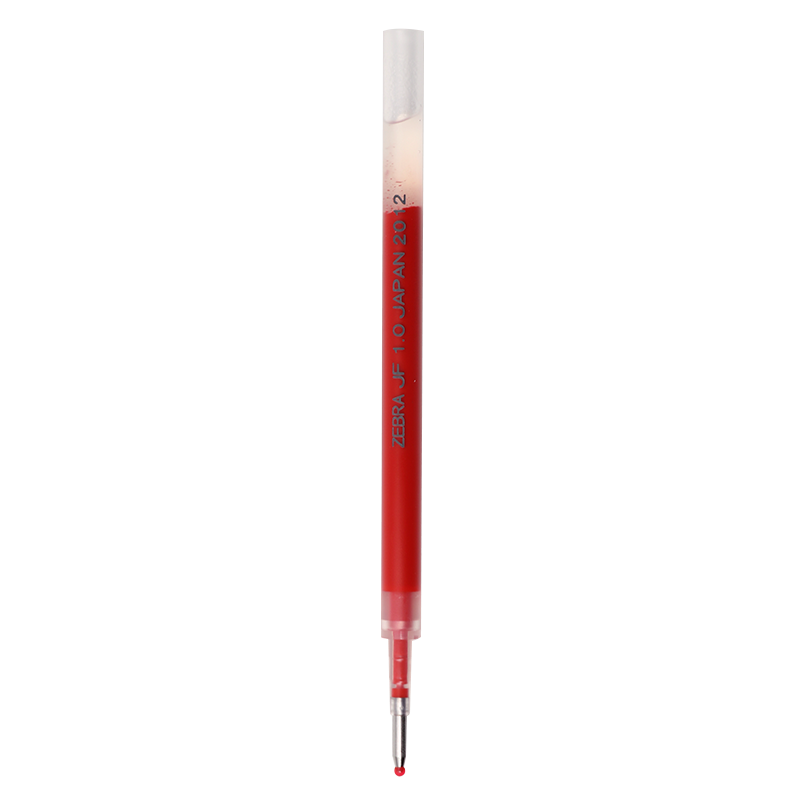 斑馬牌（ZEBRA）中性筆替芯（適用于JJE15）1.0mm子彈頭大容量筆芯 JF-1.0芯 RJF10 紅色 單支裝