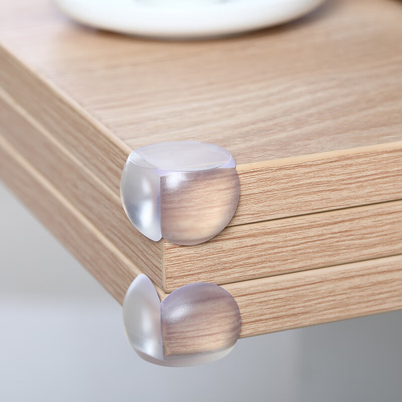 硅胶桌角防撞护角透明保护角套儿童防磕碰桌脚保护套家具包边 圆形4片