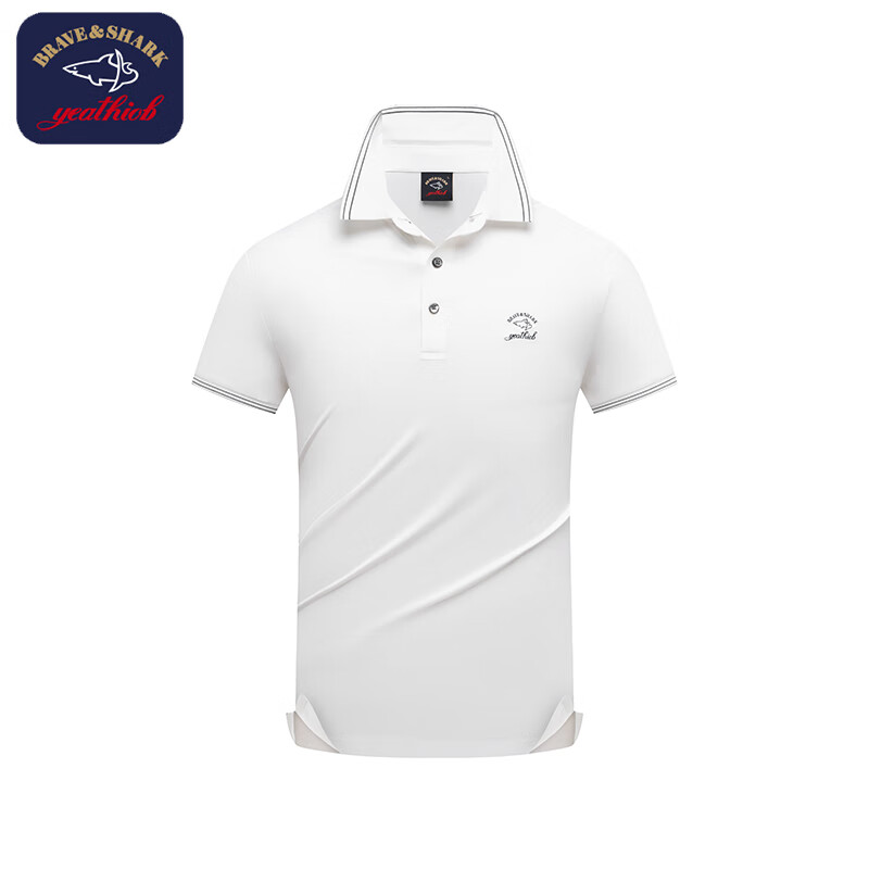 勇士鲨鱼 brave&shark夏季新款短袖翻领polo衫男士商务休闲体恤衫凉感