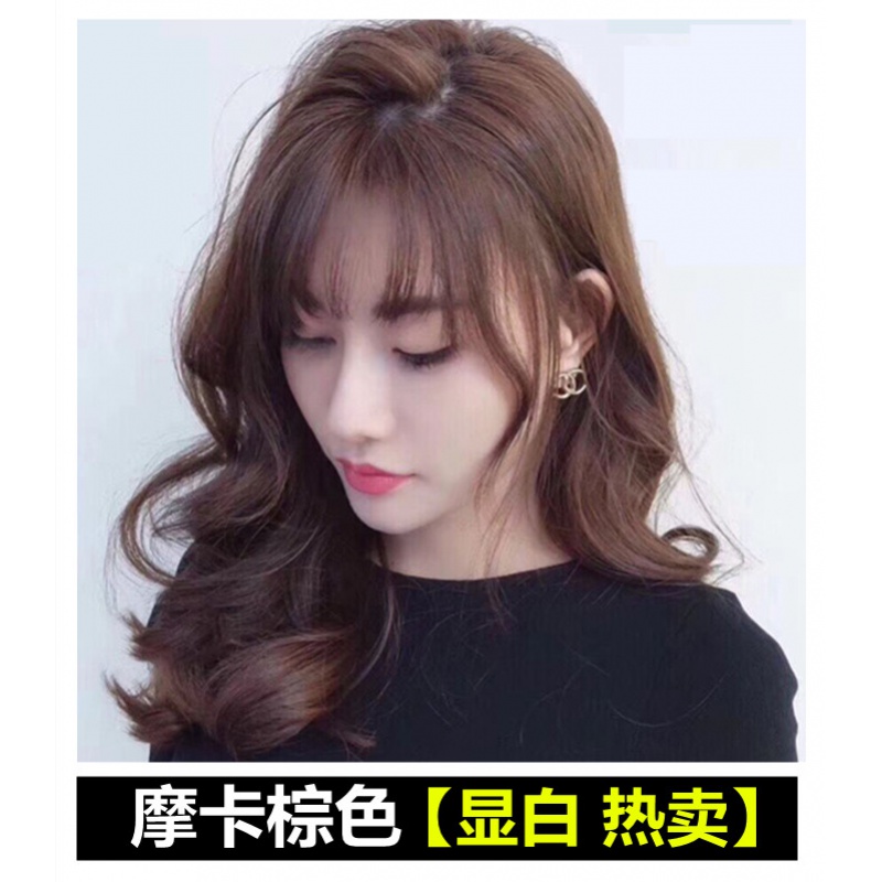 欧莱雅染发剂孕妇可用植物无氨无味无刺激遮白发2023流行染发膏 植物