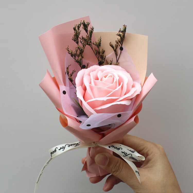 霜魄512护士节花束送医护母亲节礼物迷你小清新花束香皂玫瑰精致diy伴