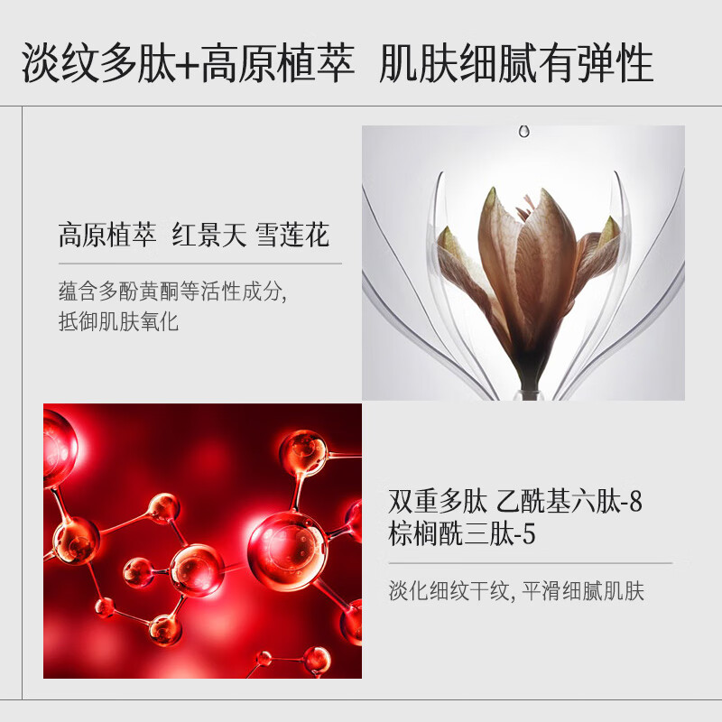 HKH红石榴多肽亮肤水乳护肤化妆品套装补水保湿滋润送妈妈生日礼物 洁面+水+精华+眼霜+乳+面霜