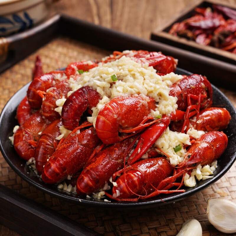 一众香小龙虾麻辣盒装1000g*1盒鲜活烧制冷冻蒜蓉十三香小龙虾熟食 4-6钱大虾蒜香味一盒