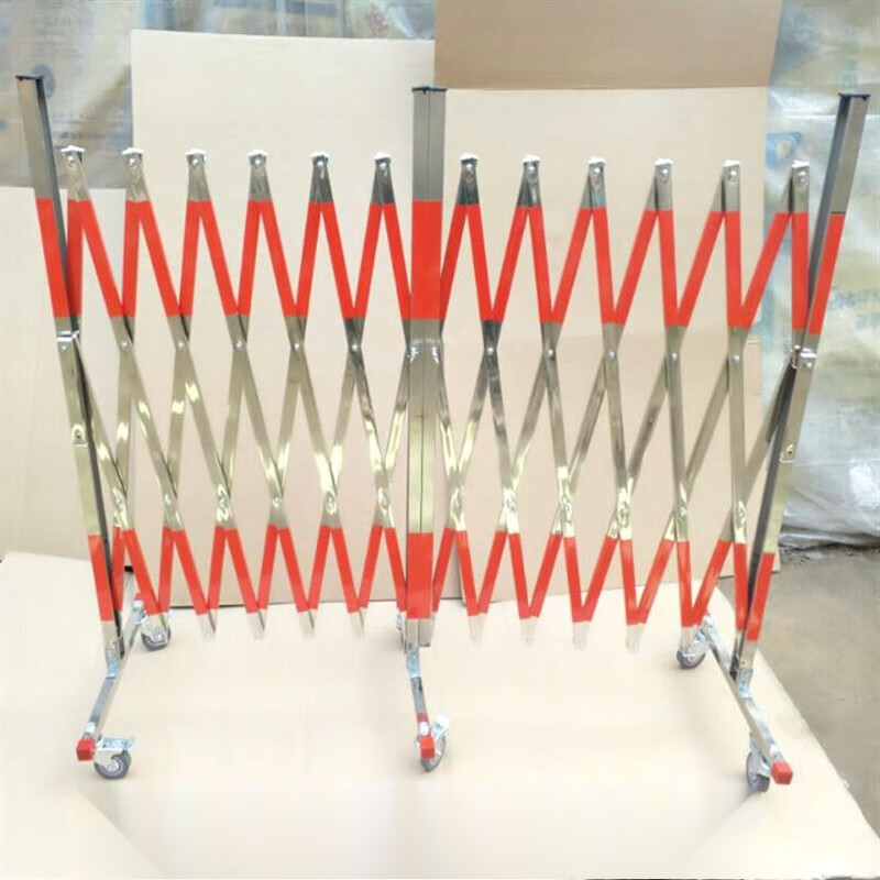 赐紫樱桃推拉折叠栅栏幼儿园安防护栏工地隔离栏不锈钢移动伸缩围栏
