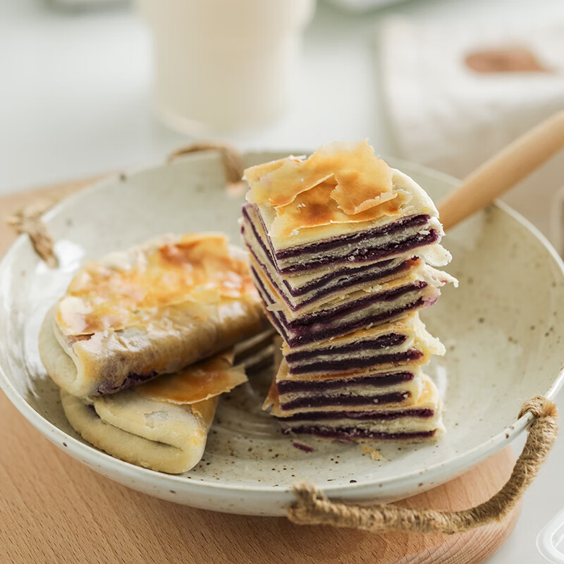 紫薯芋泥饼千层饼晚上解馋黄油千层饼鸡蛋饼4个装 4个装