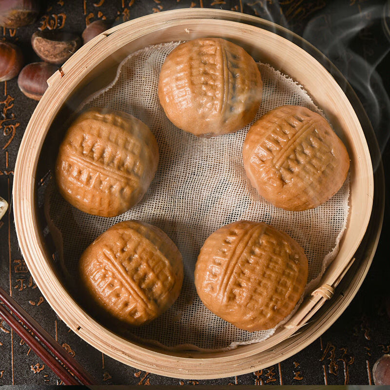 添運(yùn)樓核桃包白巧克力核桃流沙包卡通包子速食早餐面包早茶點(diǎn)心 果仁核桃包270g*3包